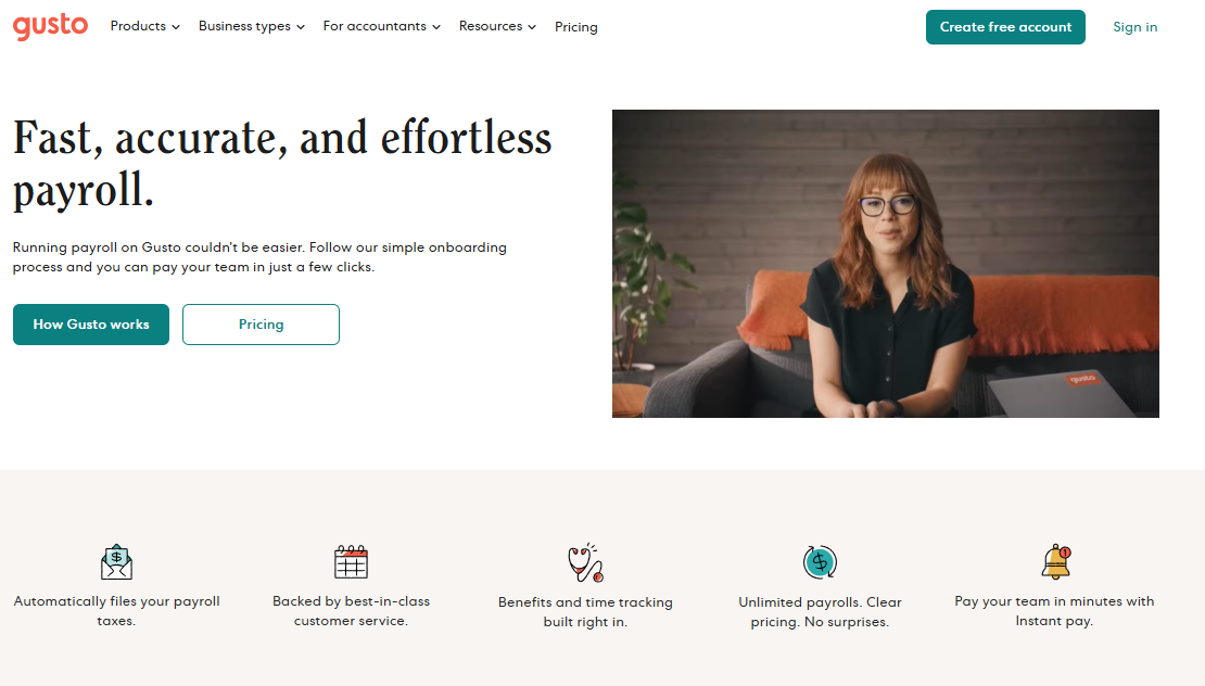 Gusto Fast Accurate Payroll