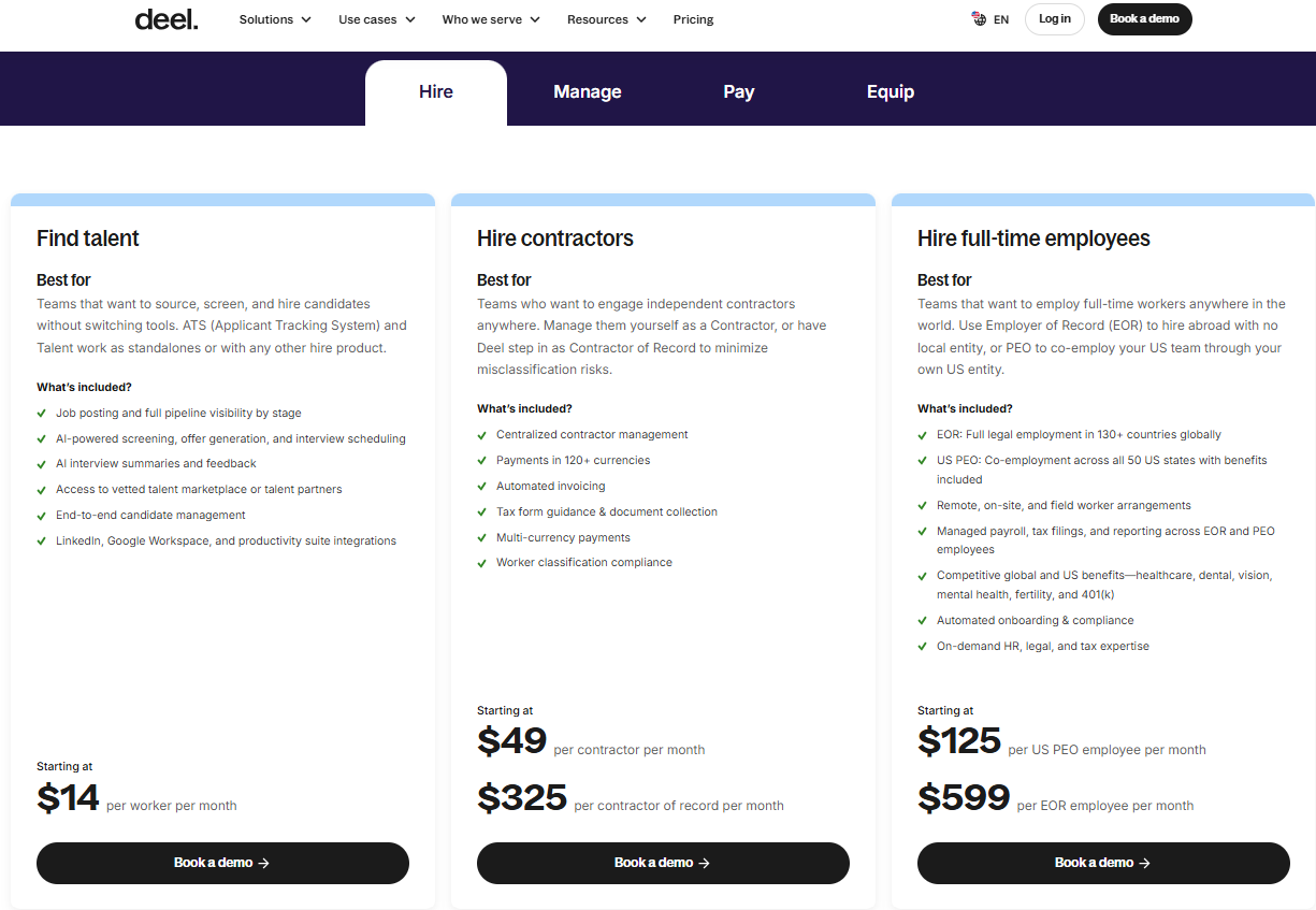 Deel Pricing